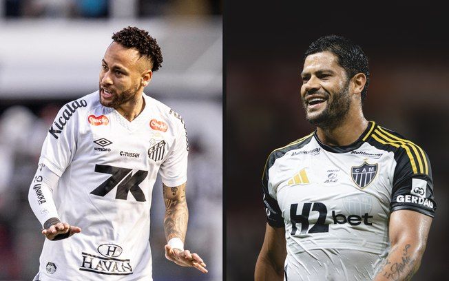 Neymar e Hulk aparecem em ação, mirando o título do Brasileirão pelo Santos. Reprodução: Retorno do item 11