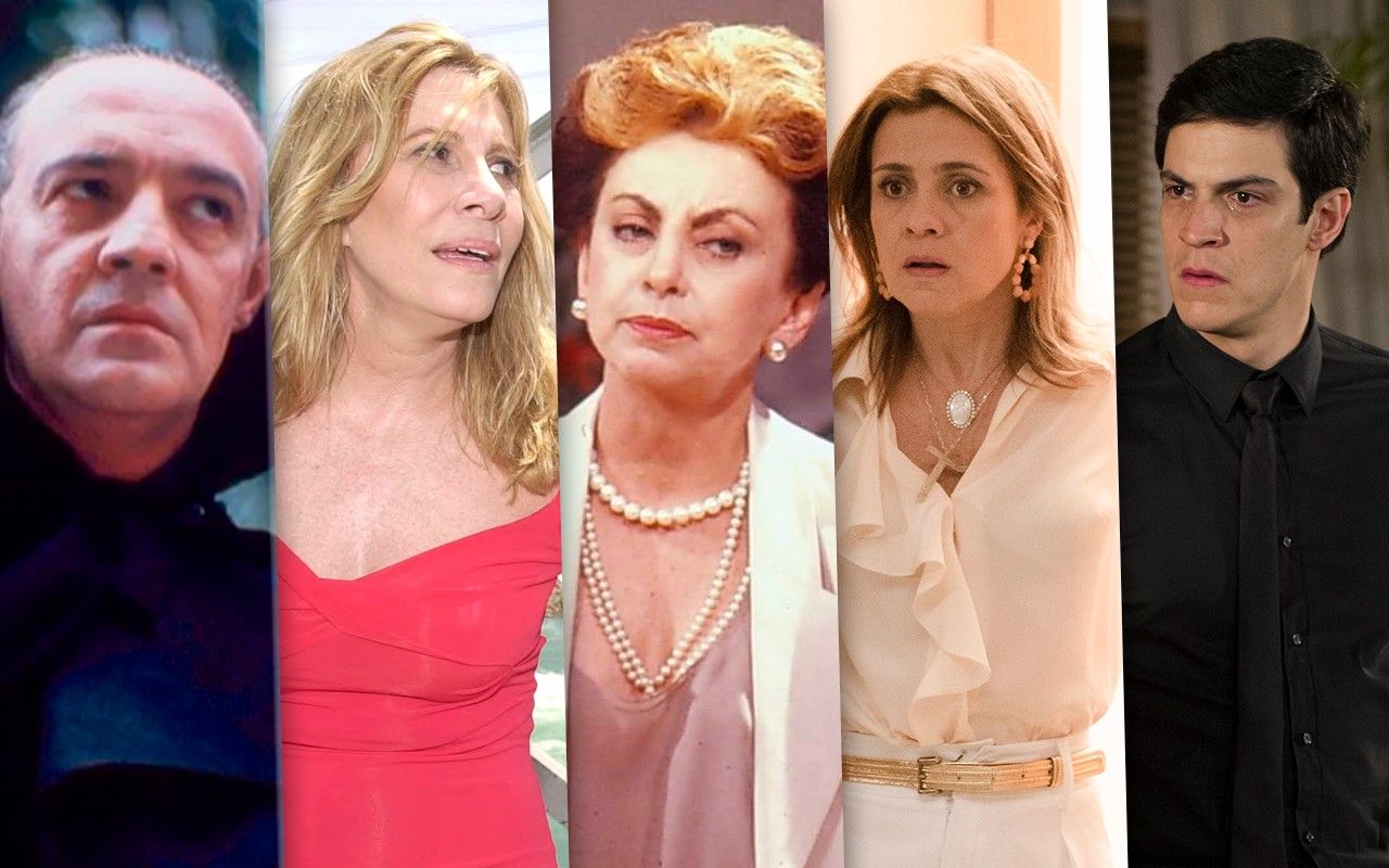 Personagens icônicos das novelas brasileiras reúnem-se em homenagem aos grandes vilões da teledramaturgia. Reprodução: Globo