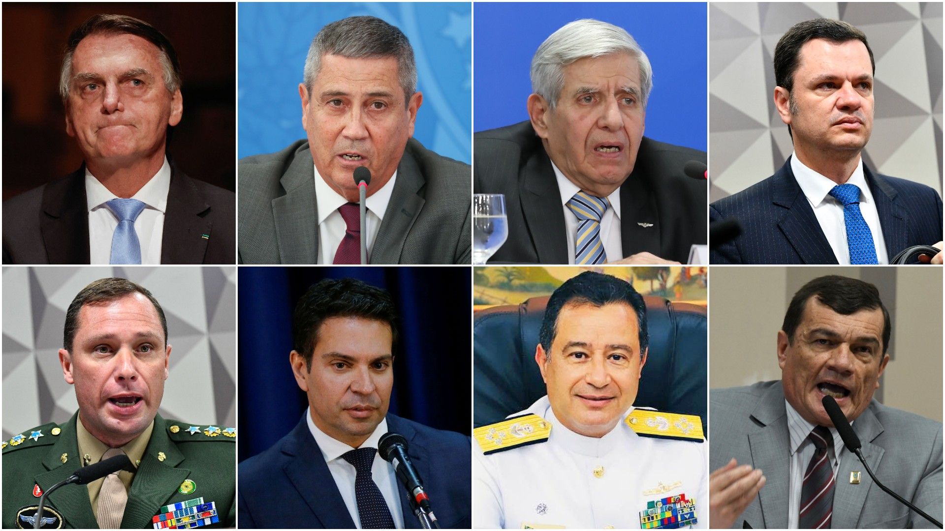 Bolsonaro e outros réus são interrogados no STF sobre tentativa de golpe e crimes associados. Legenda da imagem. Reprodução: Globo