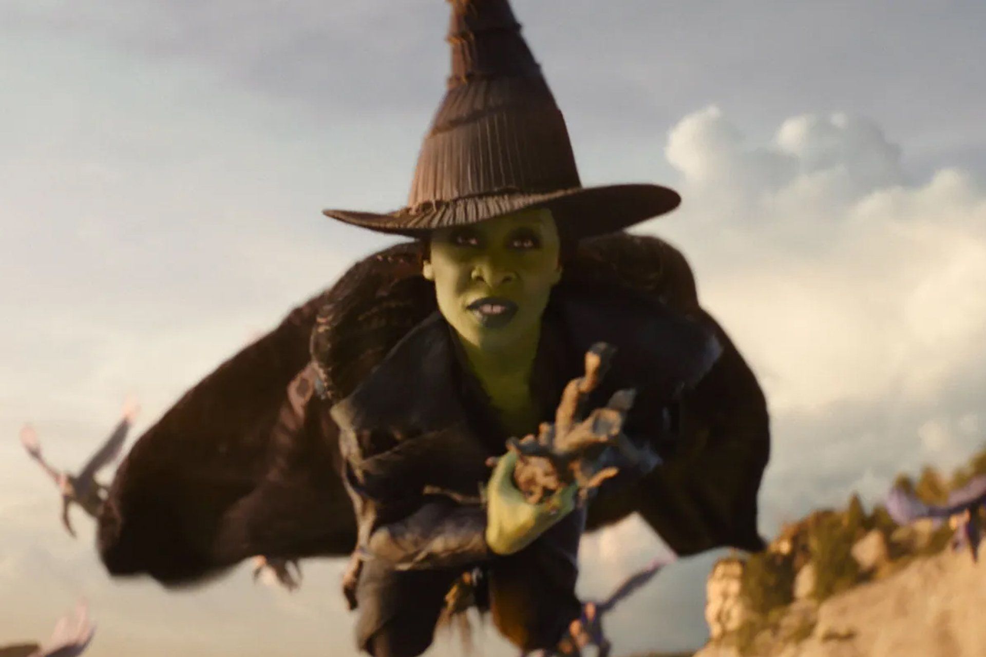 Cynthia Erivo e Ariana Grande deslumbram e trazem emoção na primeira imagem do trailer da sequência de 'Wicked'. Reprodução: Gizmodo