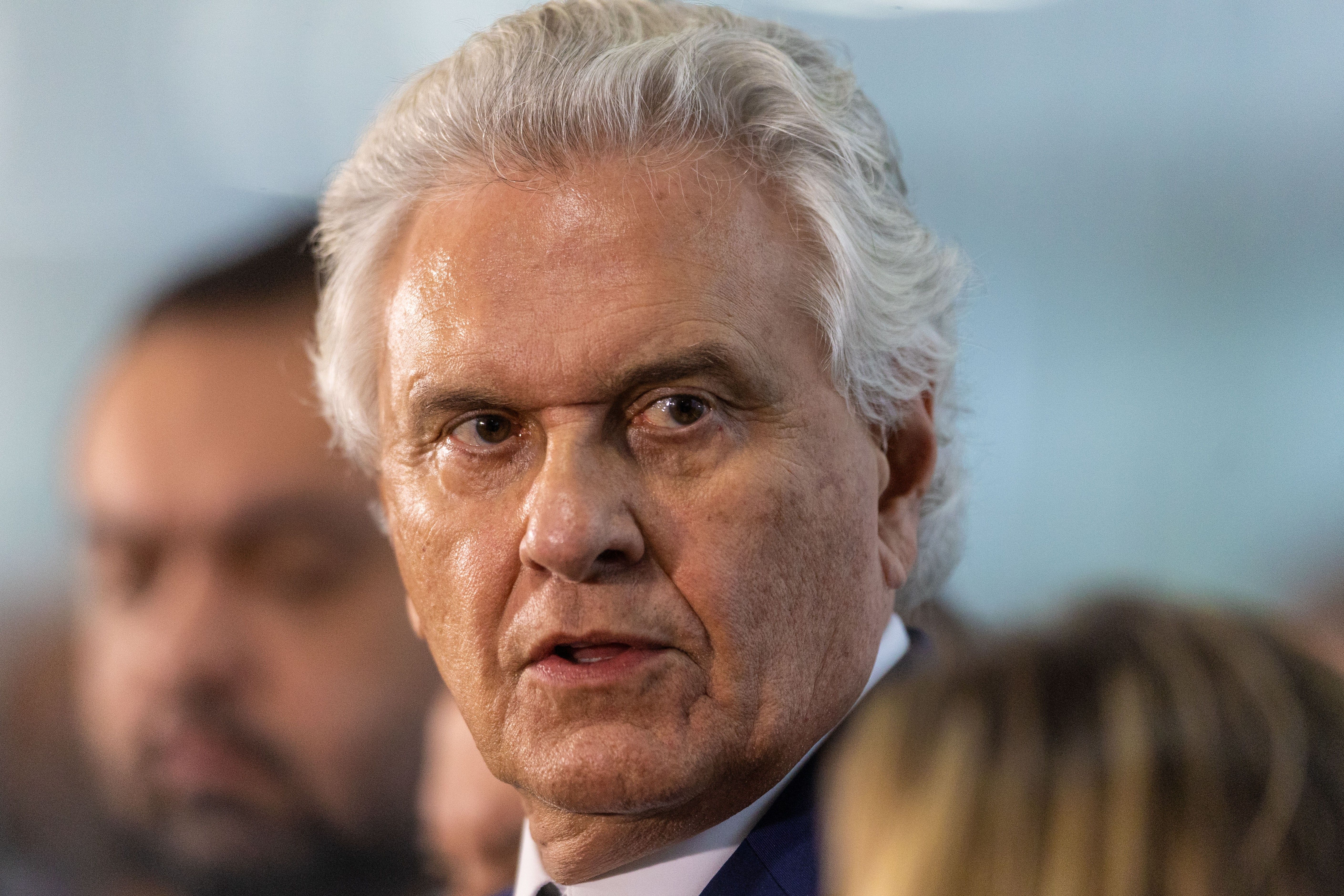 Governadores e candidatos do PSD em evento, evitando apoio público à candidatura de Caiado.. Reprodução: Oglobo