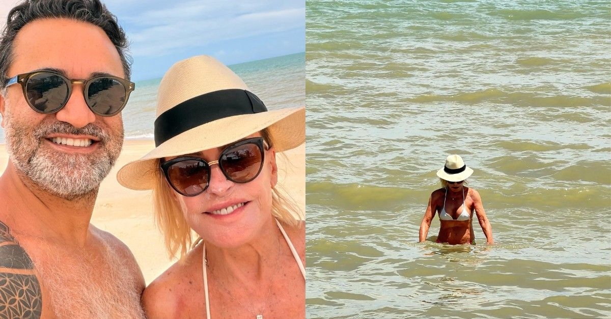 Ana Maria Braga se emociona ao refletir sobre fé, durante fim de semana na praia com o marido. Reprodução: Globo