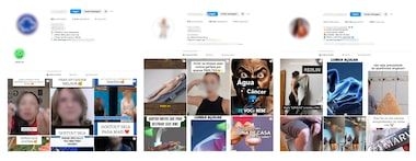 Perfis do Instagram reproduzem conteúdos de saúde e promovem produtos com apelos enganosos. Reprodução: Estadão