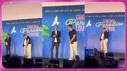 Wagner Moura recebe prêmio de Melhor Ator no Museu do Louvre durante o Festival de Cannes.; Reprodução: Globo