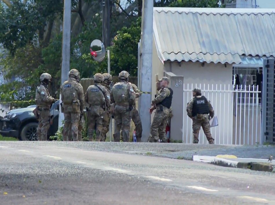 Mãe e filha são libertadas após 10 horas de sequestro em Pinhais. Reprodução: Globo