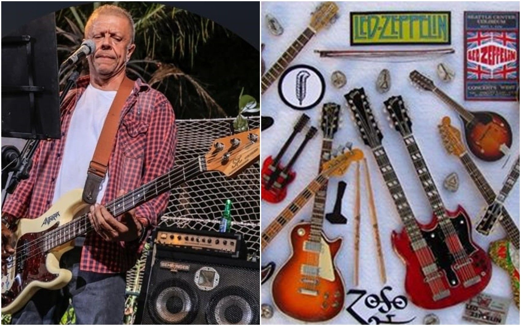 Delegado Marco Antônio Morbeck, roqueiro, em uma de suas últimas apresentações com a banda. Reprodução: Retorno do item 11