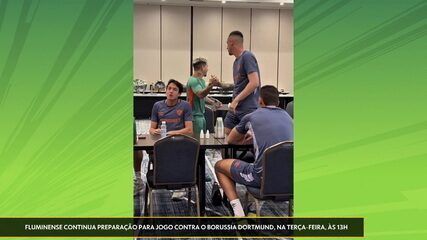 Fluminense se prepara para jogo contra o Borussia Dortmund, enquanto Soteldo inicia tratamento de lesão. Reprodução: Globo