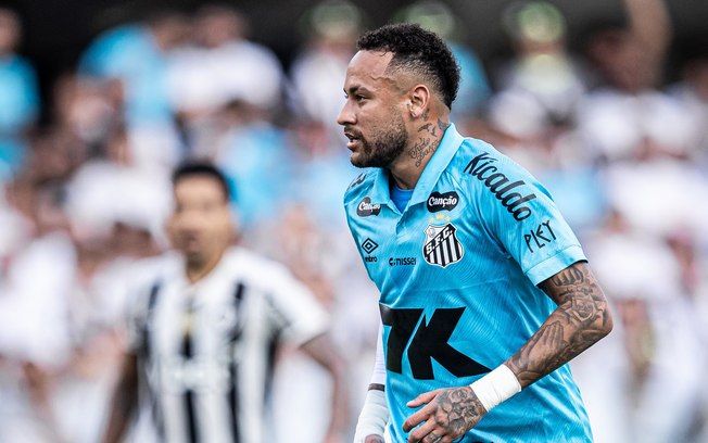 Neymar é afastado dos treinos do Santos após diagnóstico positivo para Covid-19. Reprodução: iG