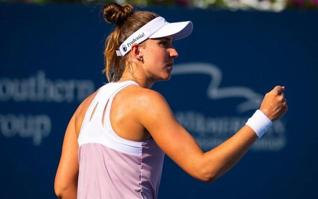 Bia Haddad é eliminada no WTA de Montreal após partida disputada contra a holandesa Suzan Lamens. Reprodução: Esporte IG