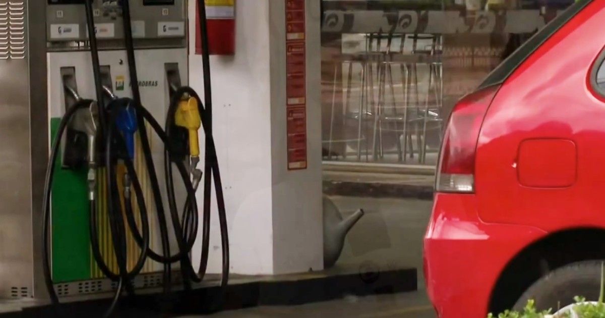 Curitiba registra gasolina a R$ 6,95, o maior preço do Paraná.; Reprodução: Globo