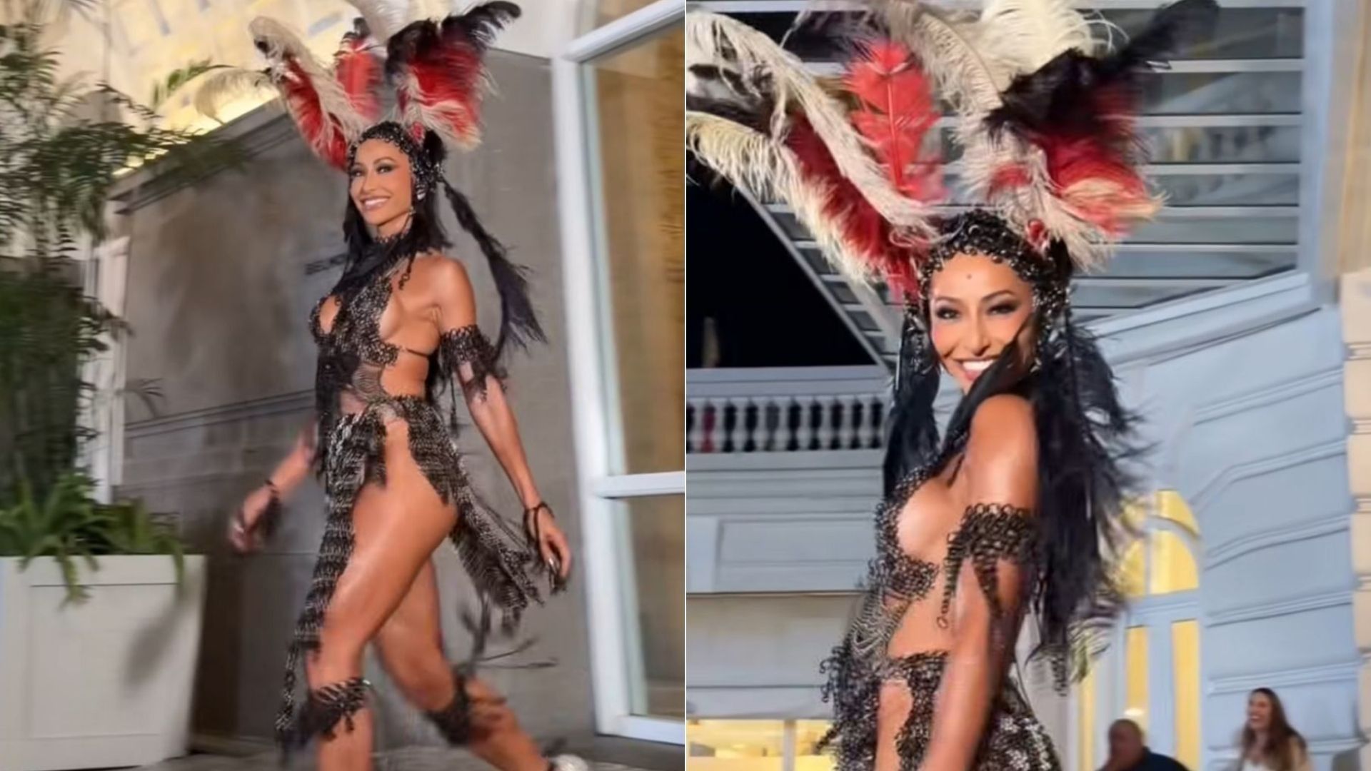 Sabrina Sato faz ensaio de rua na Vila Isabel. Reprodução: Gshow