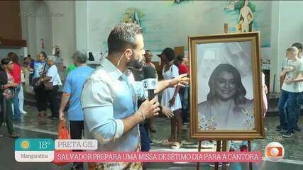 Salvador se prepara para missa em homenagem à cantora Preta Gil no Santuário Santa Dulce dos Pobres.; Reprodução: Globo