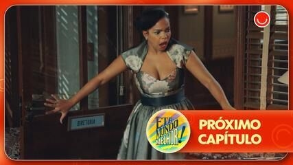 Dita é demitida após vexame ao agradecer ao dono da rádio em Êta Mundo Melhor!; Reprodução: Globo