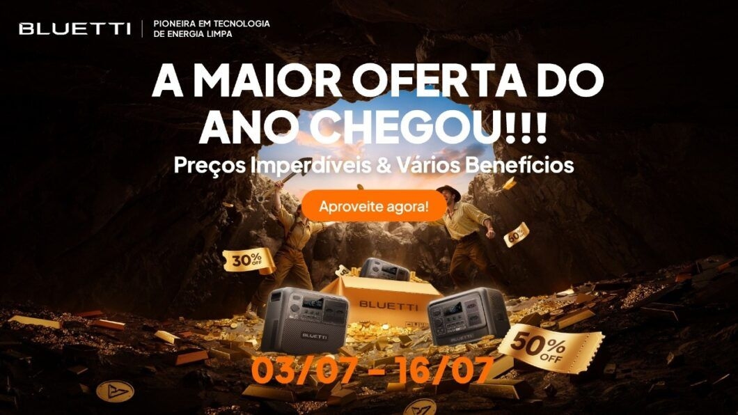 Promoções imperdíveis da Bluetti para estações de energia durante o Prime Day de julho. Reprodução: Tecnoblog
