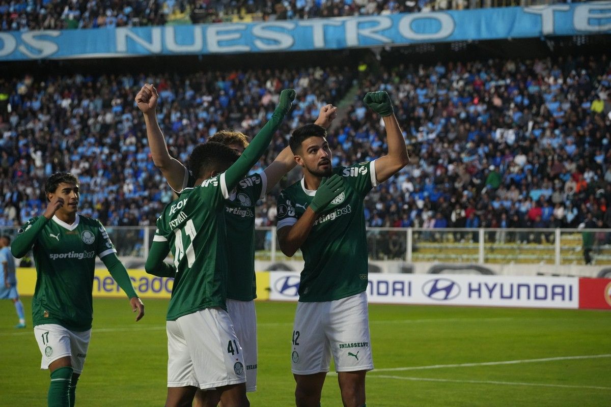 Palmeiras vence o Bolívar por 3 a 2 em La Paz. Reprodução: Globo