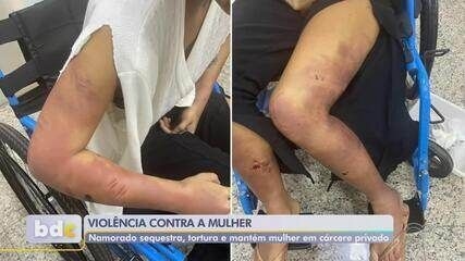 Geisson Gil Leiras é preso por torturar e manter namorada em cárcere privado em São José do Rio Preto. Reprodução: Globo