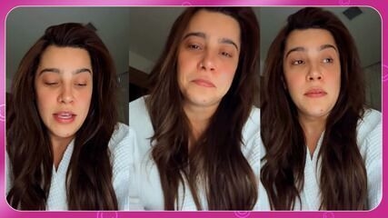 Lauana Prado se emociona ao relatar pouso forçado de avião e agradece por não haver feridos. Reprodução: Globo