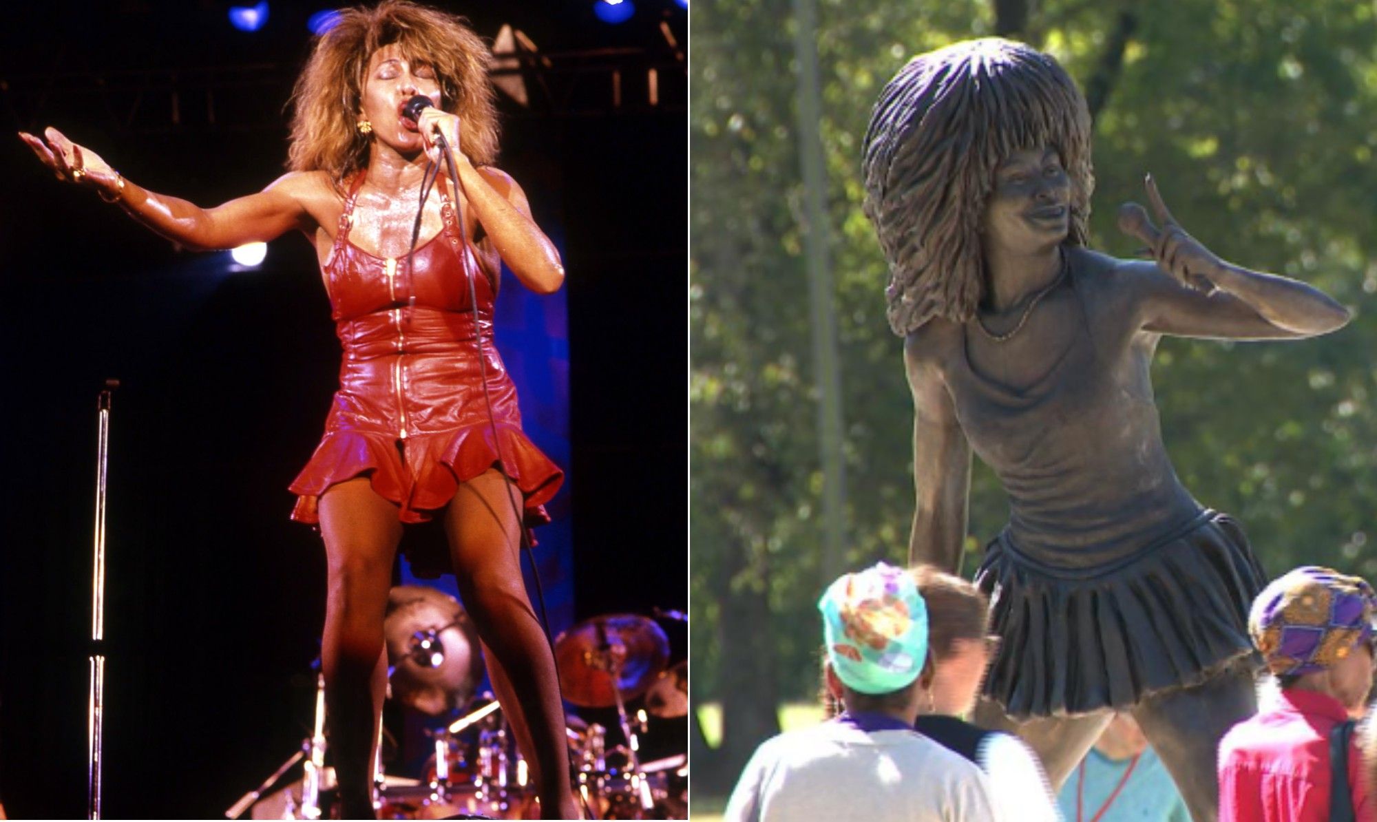 Estátua de Tina Turner, 3 metros de altura, em Brownsville, Tennessee, inspira críticas online. Legenda da imagem. Reprodução: Retorno do item 11