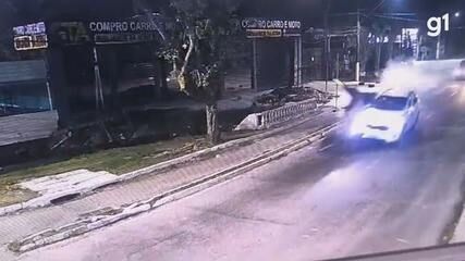 Thiago Arruda foi preso após atropelar e matar o cantor Adalto Mello em São Vicente. Reprodução: Globo