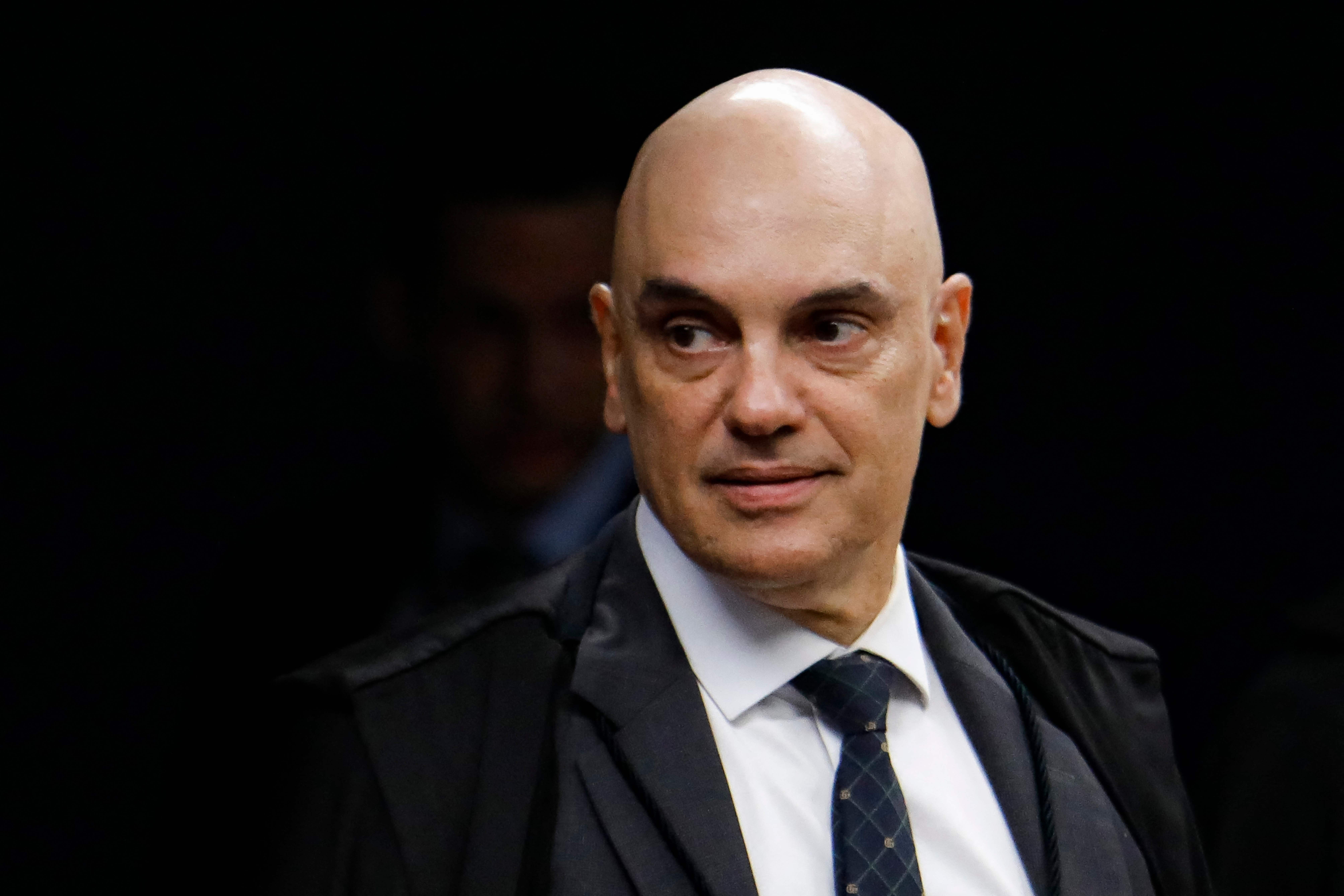Juiz Alexandre de Moraes em audiência no Supremo Tribunal Federal discutindo a Lei Magnitsky. Reprodução: O Globo