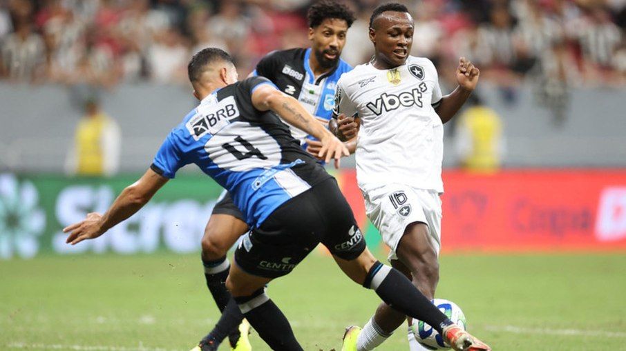 Jogadores do Botafogo celebram a classificação para as oitavas da Copa do Brasil. Reprodução: Vitor Silva/Botafogo