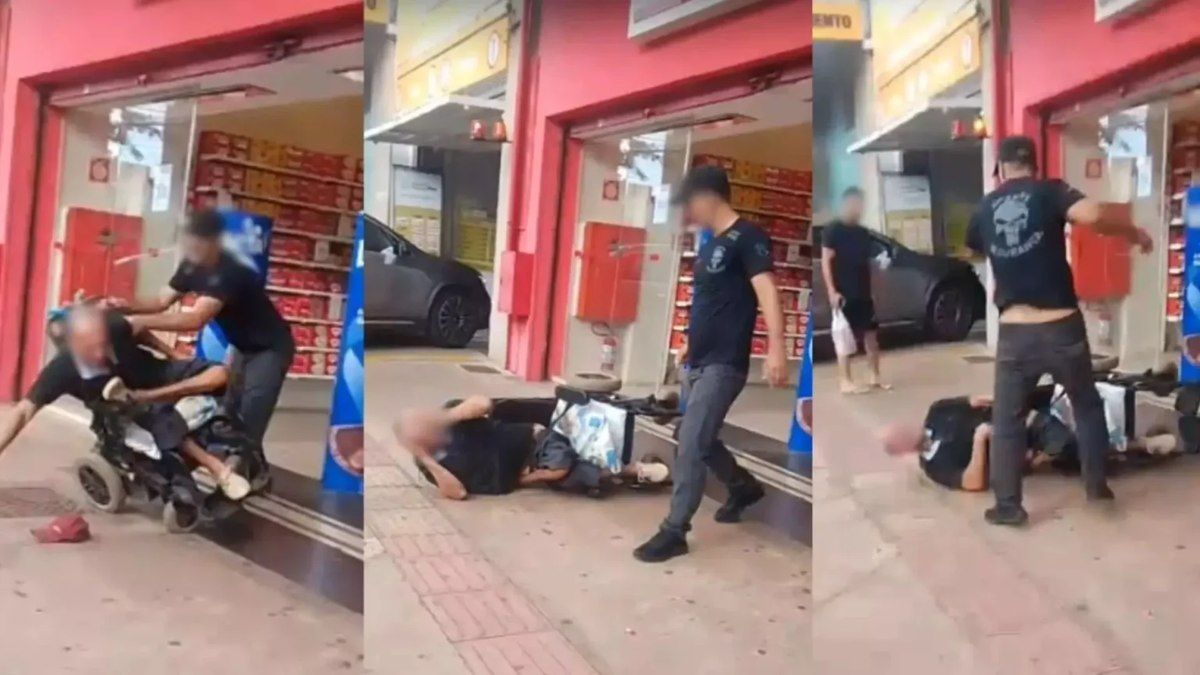 Cenas de agressão em público registradas por testemunhas em vídeo. Reprodução: iG.