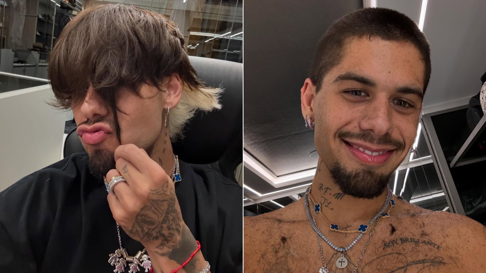 Zé Felipe apresenta novo visual e Virginia reage divertidamente