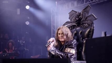 Ozzy Osbourne se despede dos palcos em festival com Black Sabbath na Inglaterra. Reprodução: Globo