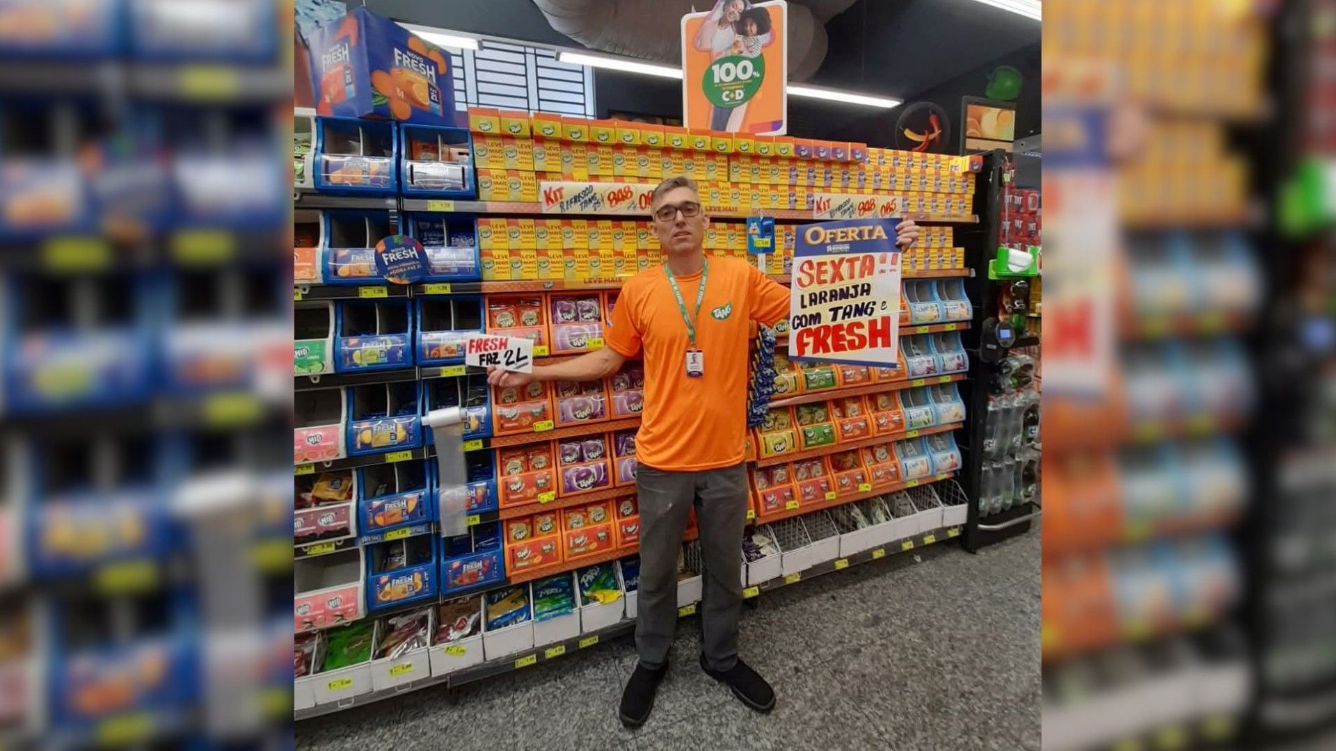 Promotor de vendas Cláudio Marsolla morre após acidente com elevador em supermercado de Araçatuba. Reprodução: Globo