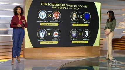 Torcedores no Rose Bowl Stadium durante a Copa do Mundo de Clubes.; Reprodução: Globo