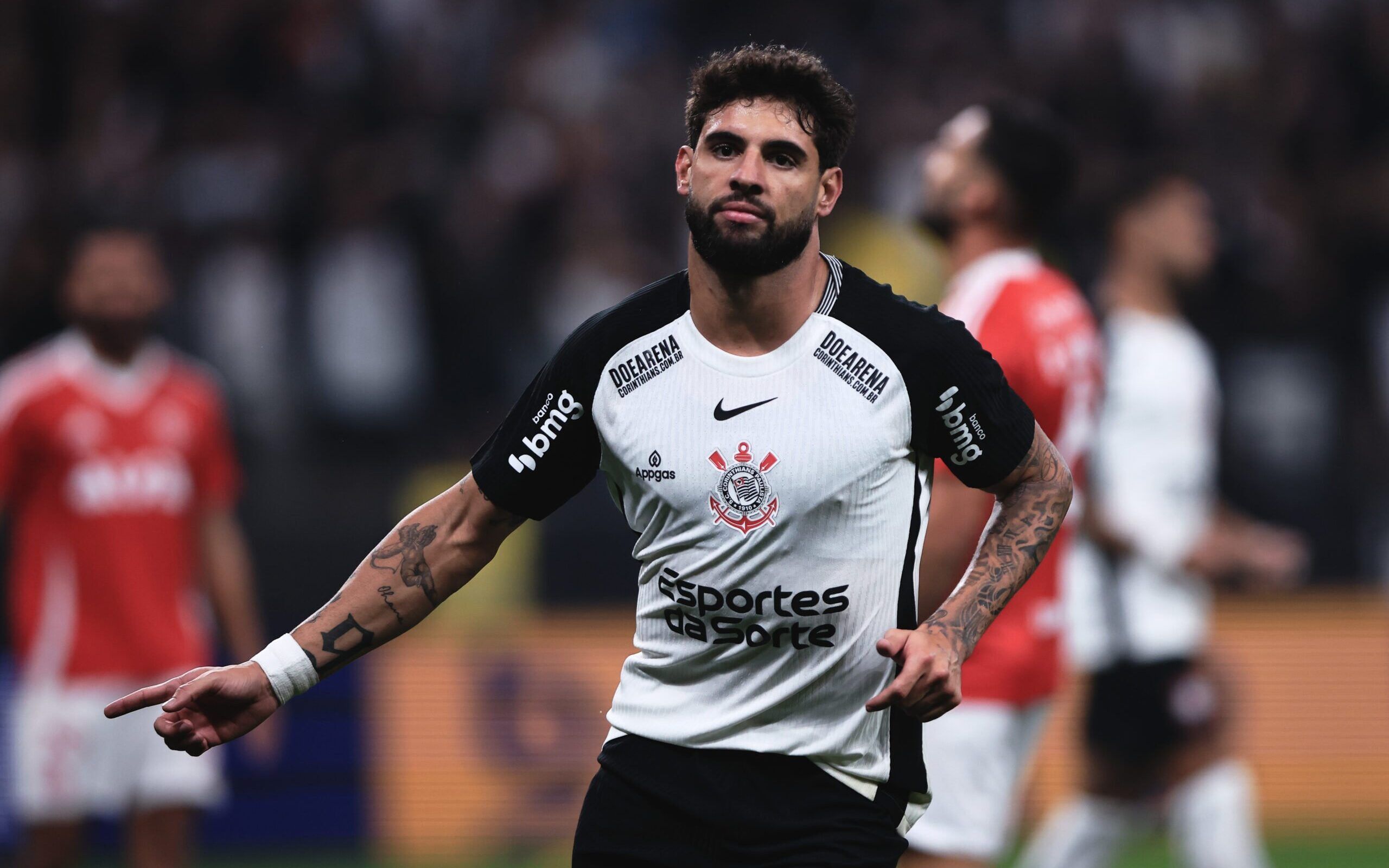 Yuri Alberto brilha com três gols na vitória do Corinthians. Reprodução: Lance.