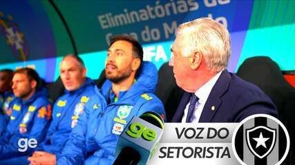 Elenco do Botafogo se reapresenta após a eliminação na Copa do Mundo de Clubes. Reprodução: Globo