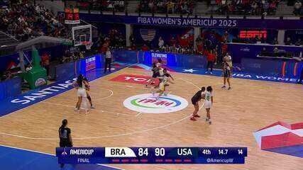 Bella Nascimento brilha na final da Copa América feminina, destacando-se com 24 pontos contra os EUA. Reprodução: Globo