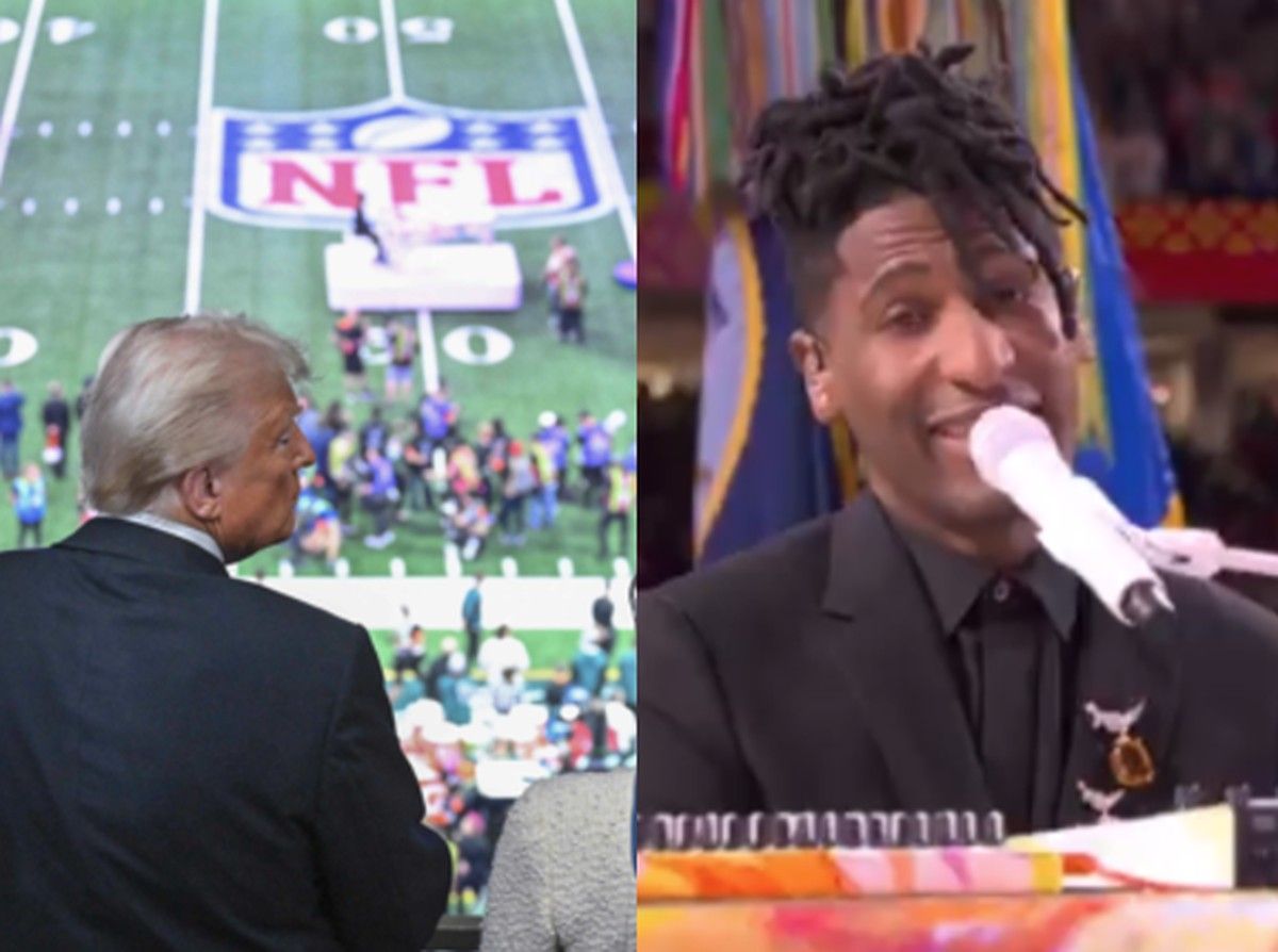 Jon Batiste surpreende com hino no Super Bowl 2025