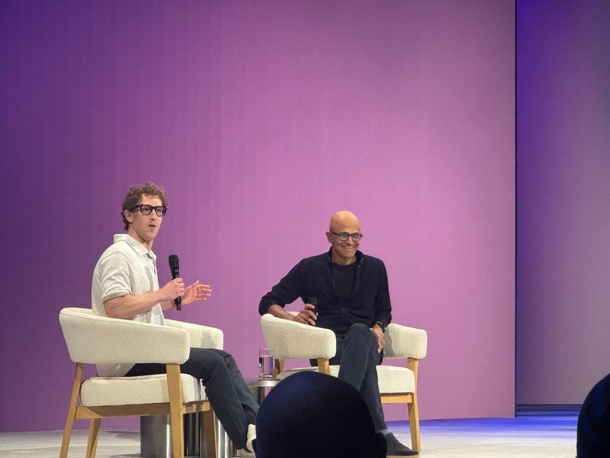 Satya Nadella destaca que 20%-30% do código da Microsoft é gerado por inteligência artificial. Reprodução: TechCrunch