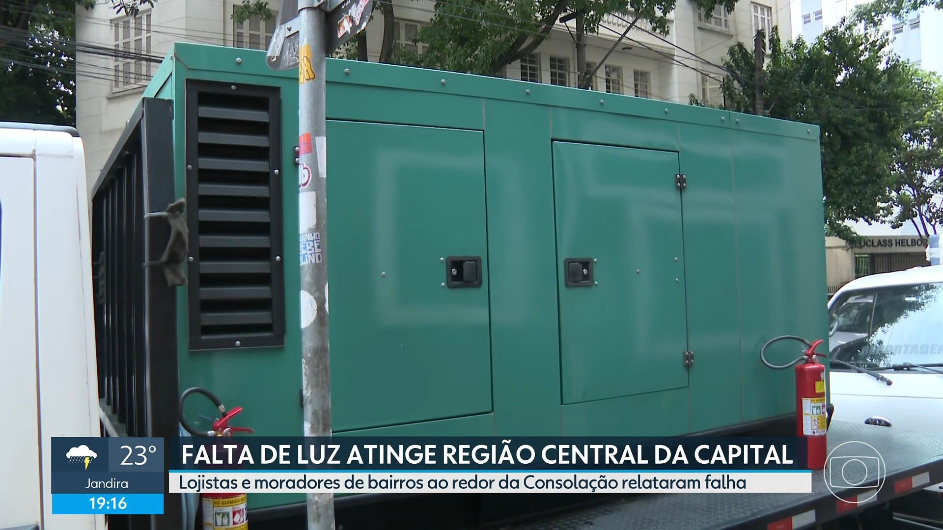 [Apagão no Centro de SP: Enel distribui geradores pelas ruas]. Reprodução: G1