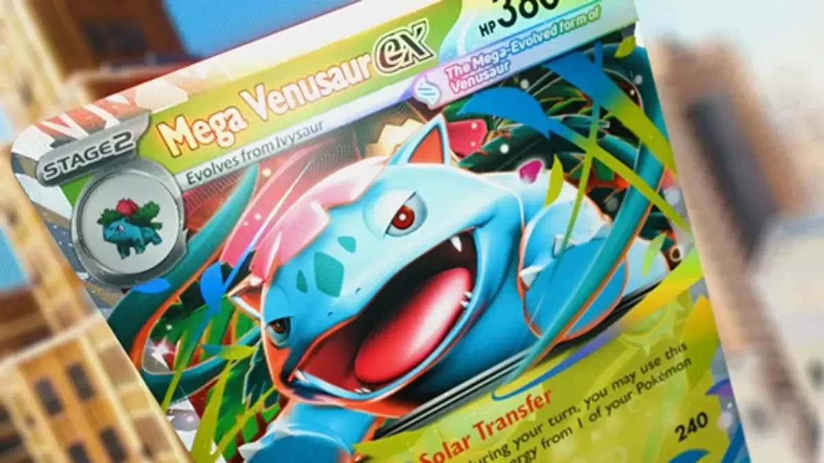 A nova coleção de cartas do Pokémon TCG traz de volta as Mega Evoluções. Legenda da imagem. Reprodução: Anna Bernardo