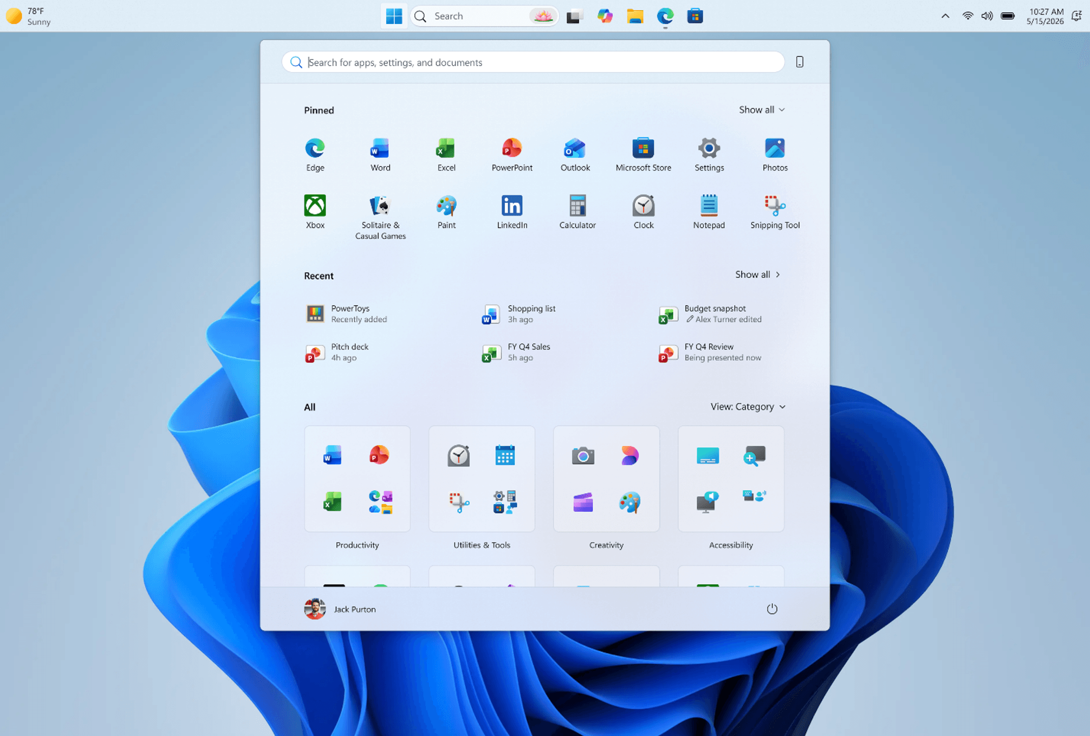 Windows 11 testa barra de tarefas ajustável e menu Iniciar redimensionável
