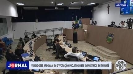 Vereadores aprovam em 2ª votação projeto sobre empréstimos em Taubaté. Legenda da imagem. Reprodução: Retorno do item 11