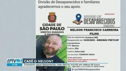 Empresário Nelson Carreira Filho está desaparecido; carro foi encontrado na zona Norte de SP.; Reprodução: Globo