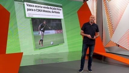 João Victor é vendido pelo Vasco para o CSKA Moscou. Reprodução: Globo