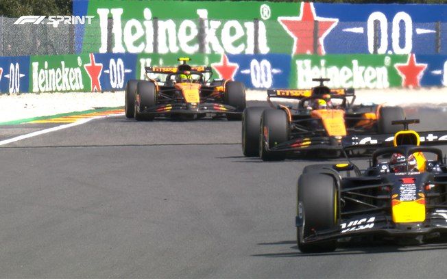 Verstappen comemora vitória na sprint do GP da Bélgica, ampliando sua liderança com 173 pontos. Reprodução: IG Esporte