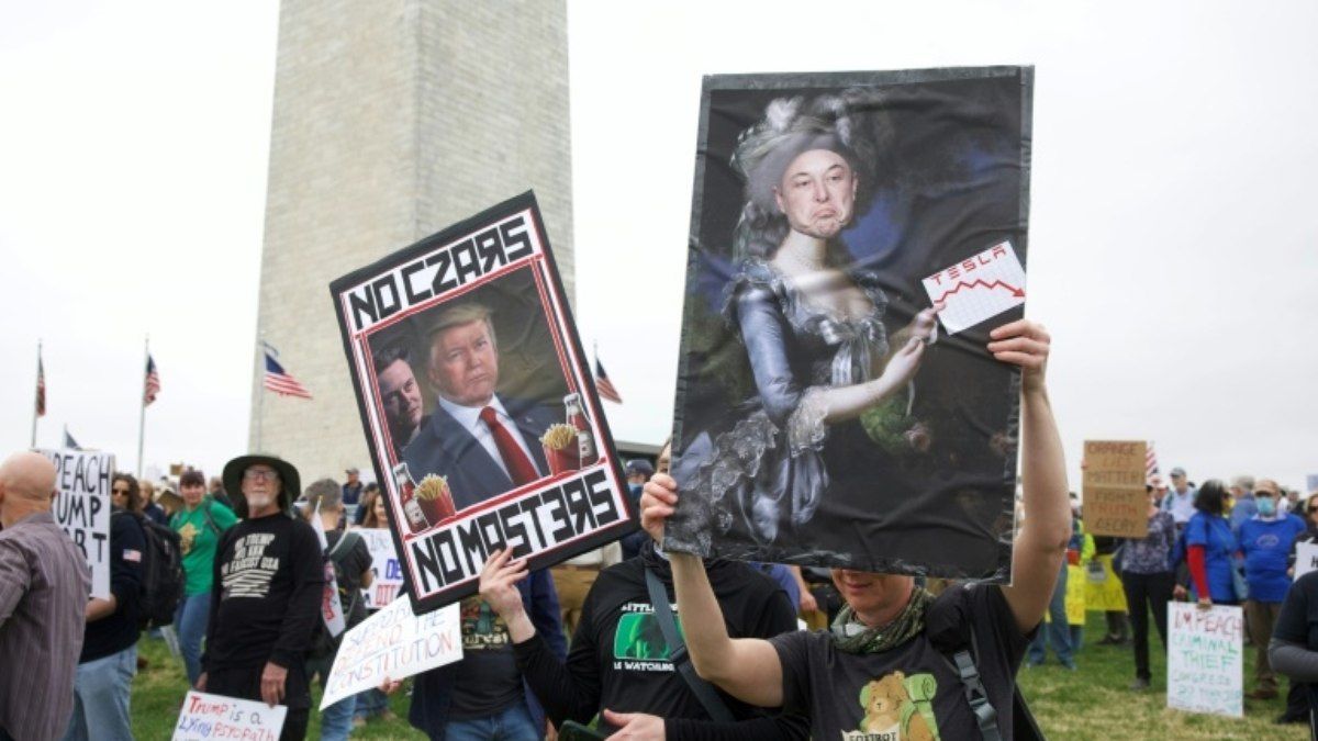 Protestos em Washington e outras cidades marcam manifestação neste sábado. Reprodução: AFP