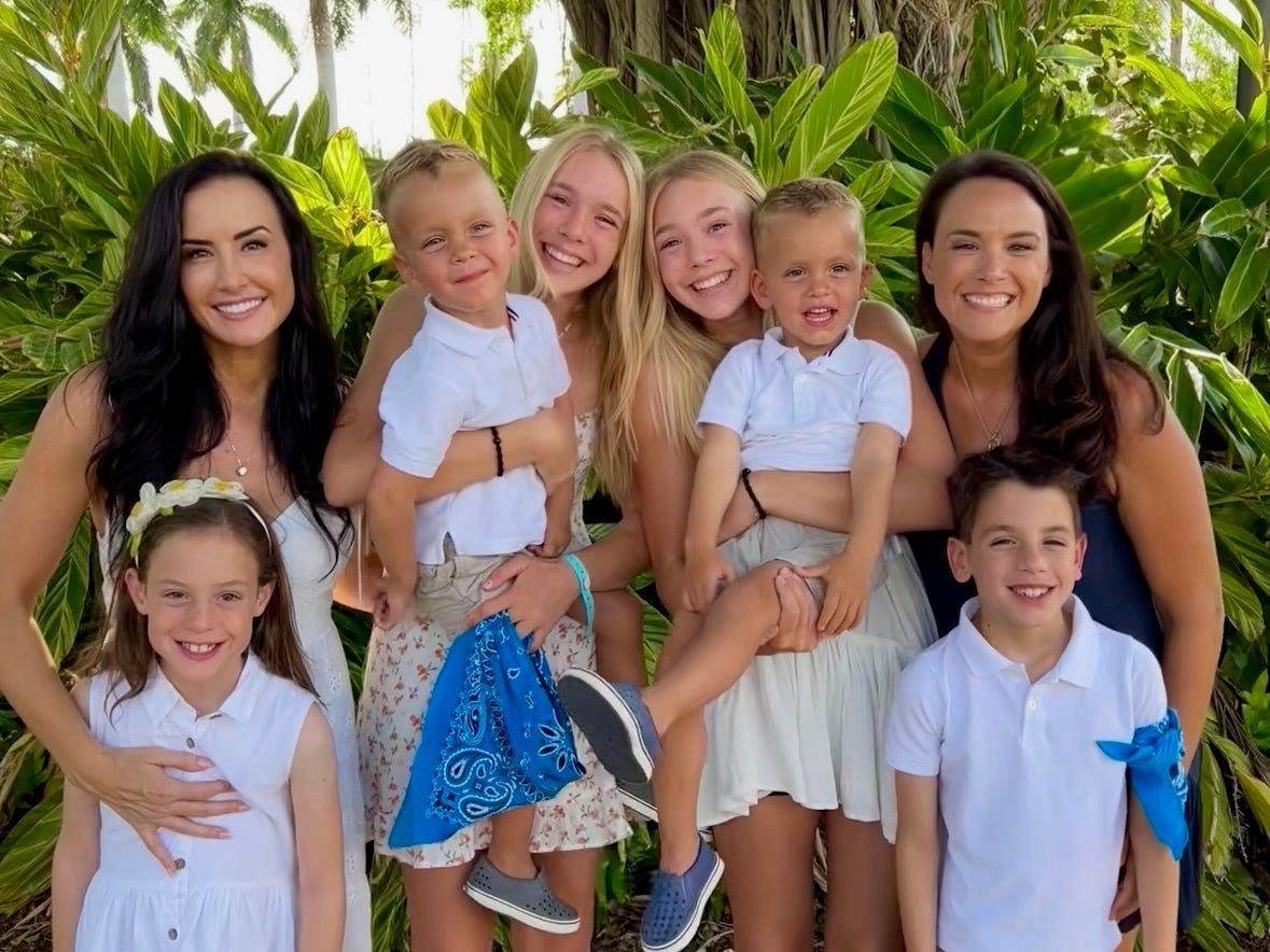 Kim Perell compartilha como é viver com dois conjuntos de gêmeos na família.; Reprodução: Business Insider