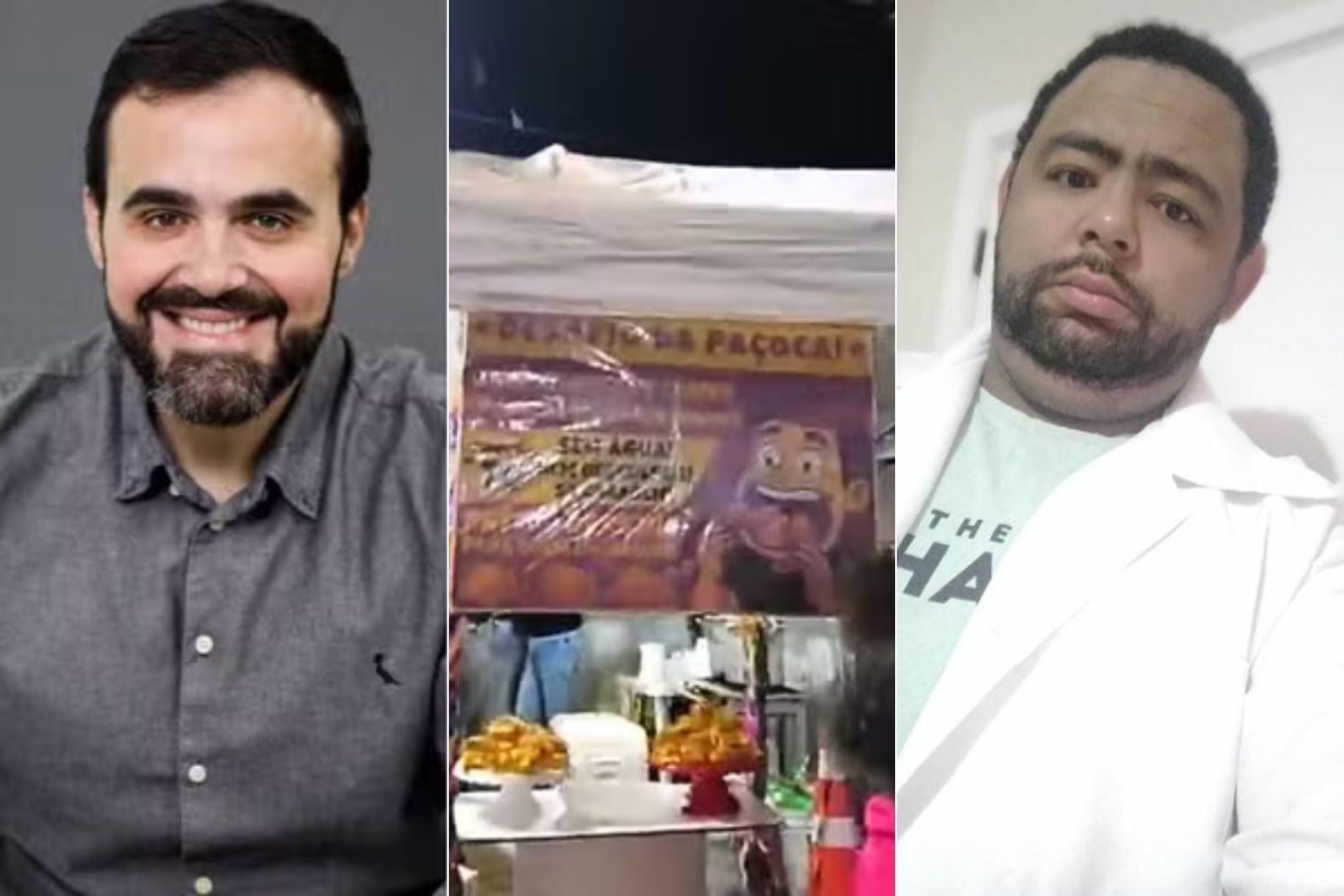 Mulher de 38 anos é internada após se engasgar no desafio de comer cinco paçocas em quermesse. Reprodução: Globo