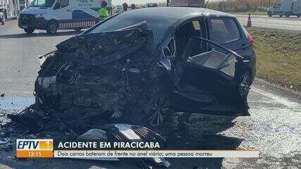 Motorista de Franca morre em colisão com carreta na Rodovia Bandeirantes, Limeira. Reprodução: Globo