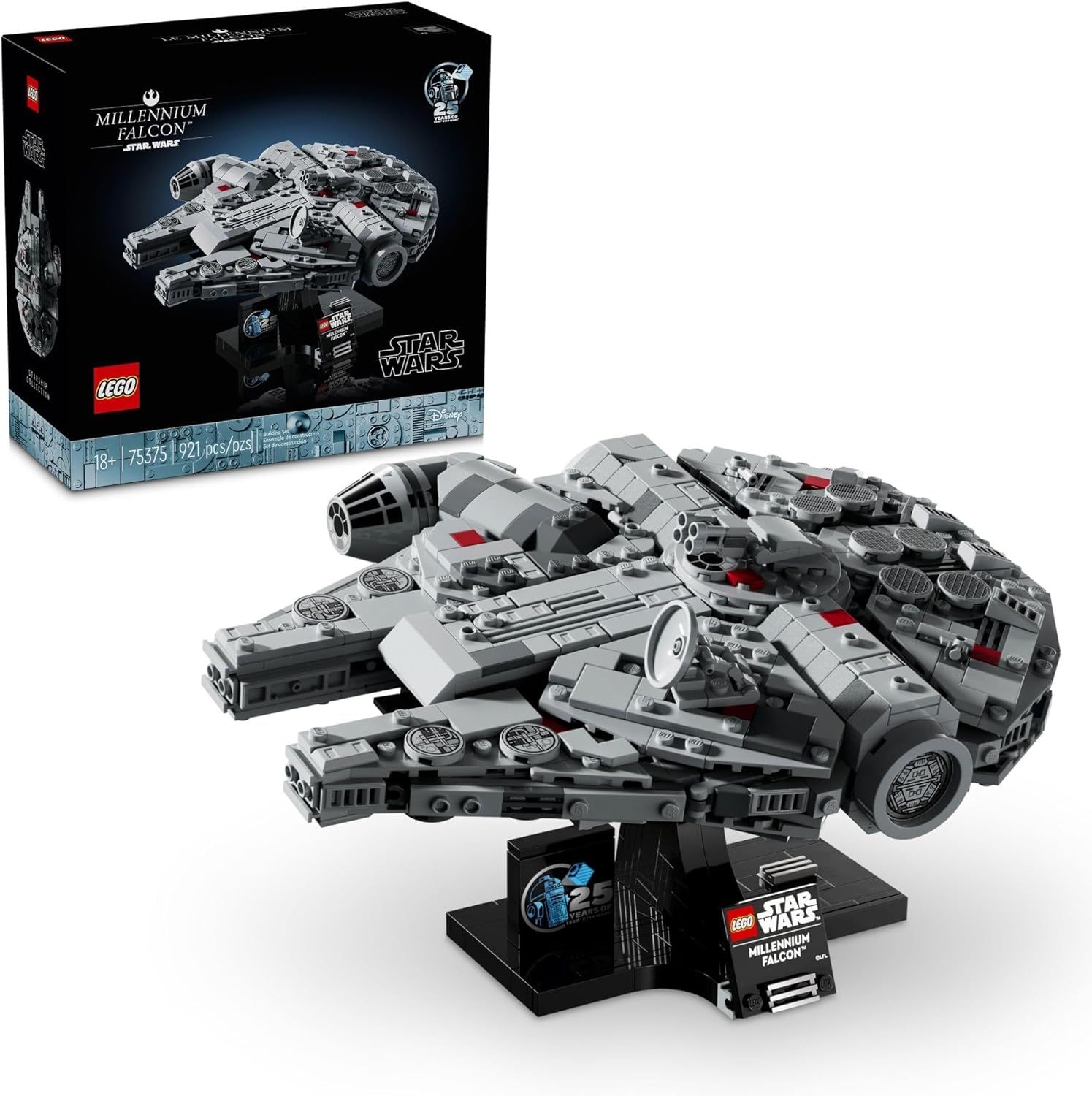Millennium Falcon da LEGO, um dos sets mais populares com nota de 4.9 no Amazon. Reprodução: Gizmodo