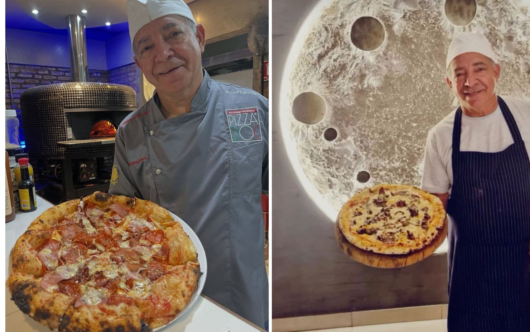 Pizzaiolo goiano Geneon Brandão representa o Brasil no Campeonato Mundial Pizza D.O.C. em Salerno. Reprodução: Retorno do item 11