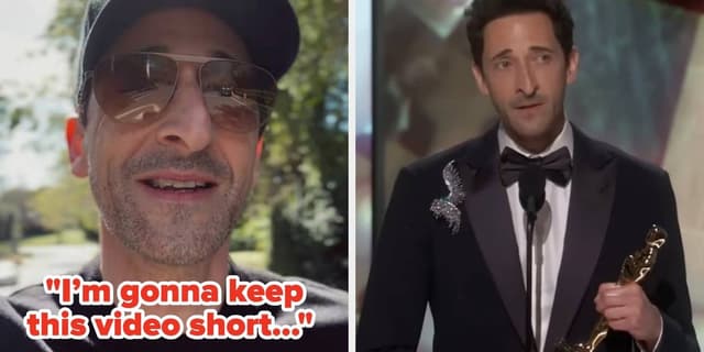 Adrien Brody faz história com discurso longo no Oscar