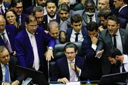 Hugo Motta reassume o comando da Câmara após week conturbada com ocupação da Mesa Diretora. Reprodução: Globo